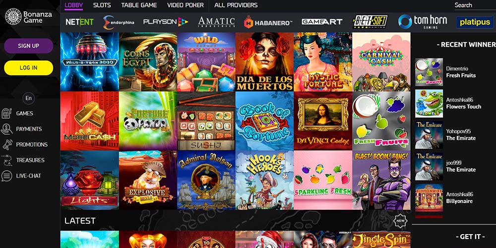 BonanzaGame Casino - Nowoczesna platforma gier online